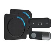 Solight 2x bezdrôtový zvonček, do zásuvky, 200m, čierny, learning code