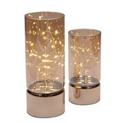 Solight sada dvoch vianočných LED svetielok, 15/20cm, 30x LED, AA baterie