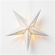 Solight LED vianočná hviezda, závesná, časovač, 40cm, 15x LED, 2x AA