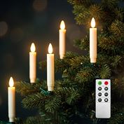 Solight sada LED sviečok na vianočný stromček, 10x sviečka, diaľkové ovládanie, časovač, 1xAAA
