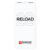 SKROSS powerbank Reload 20, 20000mAh, 2x 2A výstup, microUSB kabel, biely