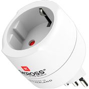 SKROSS cestovný adaptér do Brazílie, Talianska a Švajčiarska, typ J/N/L