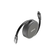 SKROSS USB C-C Link Roll Pro Cable, 100W, 100cm, rolovací, silikón, čierny