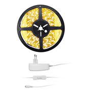Solight LED svetelný pás s testrom, 5m, sada s 12V adaptérom, 4,8W/m, IP65, teplá biela