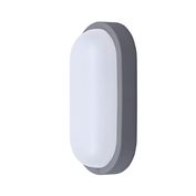 Solight LED vonkajšie osvetlenie oválne, 13W, 910lm, 4000K, IP54, 21cm, sivá farba