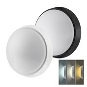 Solight LED vonkajšie osvetlenie, nastaviteľná teplota svetla - 3CCT, 15/18/20W, 1800lm, 22cm, 2v1 - biely a čierny kryt
