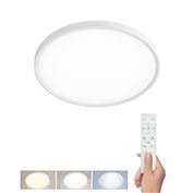 Solight LED osvetlenie s diaľkovým ovládačom Estela White, 40W, 4300lm, 50cm, URG<19, závesné aj prisadené