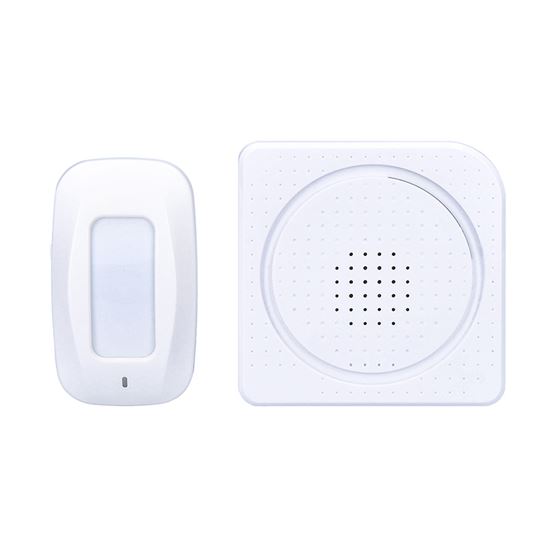 Solight bezdrôtový hlásič pohybu/gong, externé PIR čidlo, napájanie batériami, biely