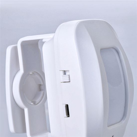 Solight bezdrôtový hlásič pohybu/gong, externé PIR čidlo, napájanie batériami, biely