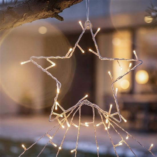 Solight LED reťaz s hviezdou na vianočný strom, výška 2,1m, 212 LED, IP44