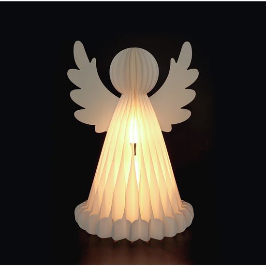 Solight andel s LED osvetlením a časovačom, 37cm, 3xAA