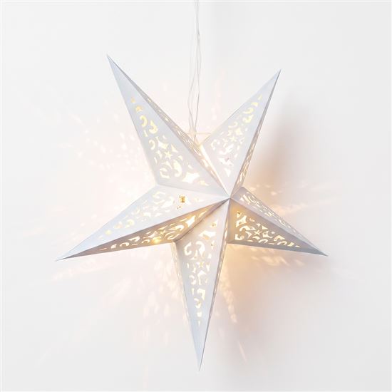 Solight LED vianočná hviezda, závesná, časovač, 40cm, 15x LED, 2x AA