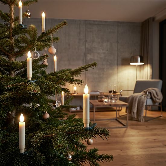 Solight sada LED sviečok na vianočný stromček, 10x sviečka, diaľkové ovládanie, časovač, 1xAAA