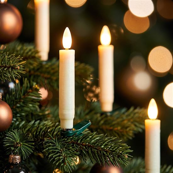 Solight sada LED sviečok na vianočný stromček, 10x sviečka, diaľkové ovládanie, časovač, 1xAAA