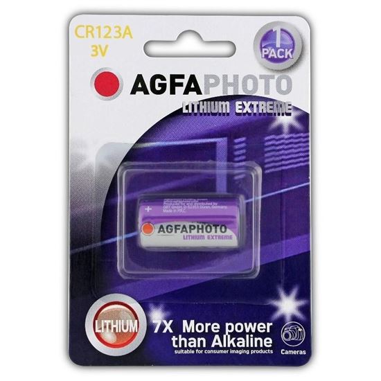 AgfaPhoto lithiová foto batéria CR123A, blister 1ks 