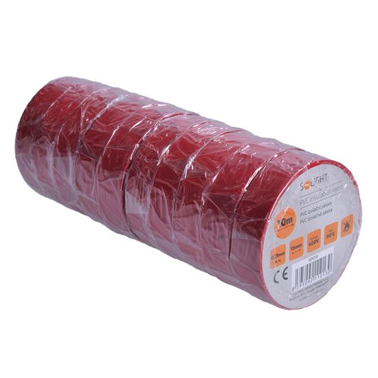 Solight izolačná páska, 15mm x 0,13mm x 10m, červená