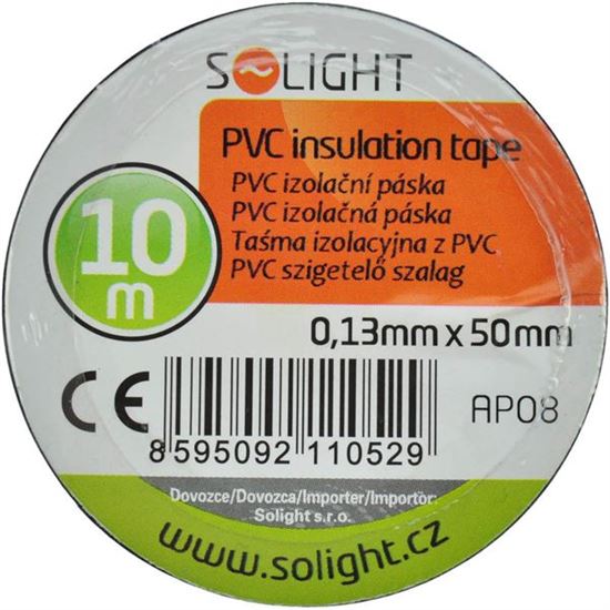 Solight izolačná páska, 50mm x 0,13mm x 10m, čierna