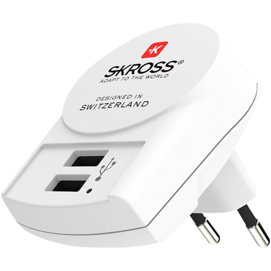 SKROSS Euro USB nabíjací adaptér, 2400mA, 2x USB výstup