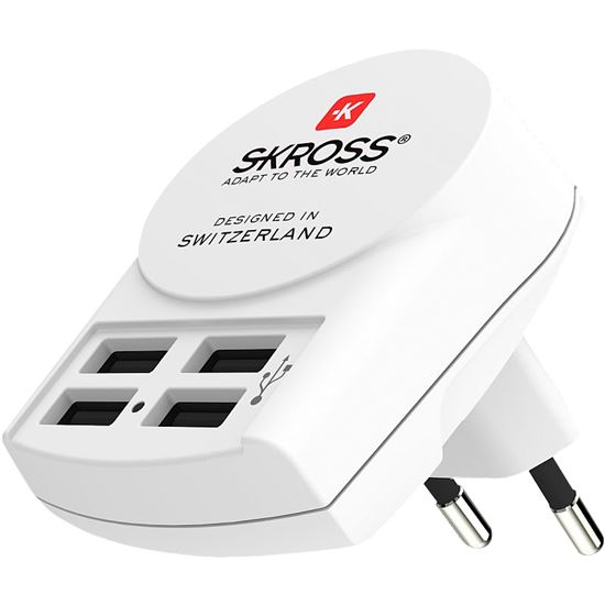 SKROSS euro USB nabíjací adaptér, 4800mA, 4x USB výstup