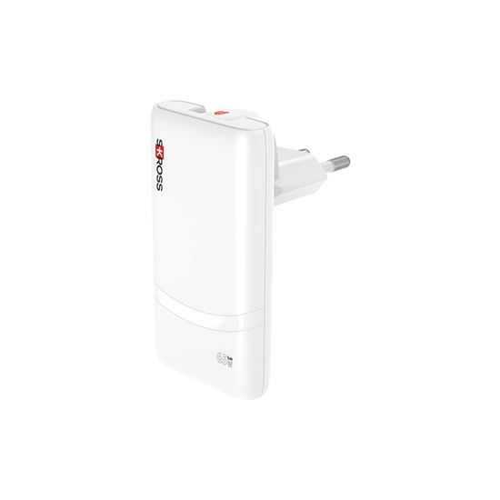 SKROSS USB A+C nabíjačka Multihead charger 65W EU+UK+US, typ C+G+A