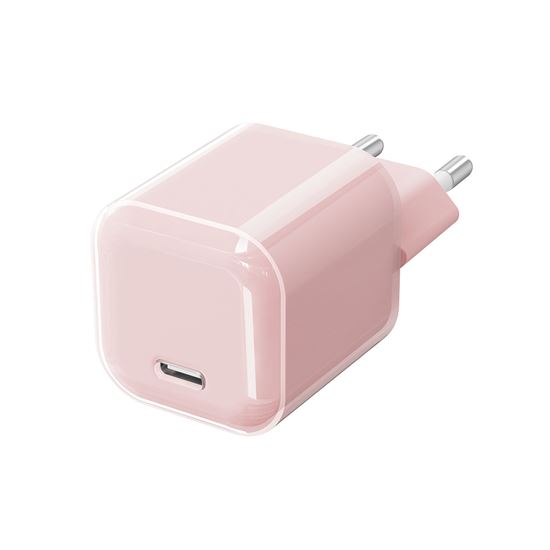 Solight 33W GaN fast charge USB-C adaptér, ružový