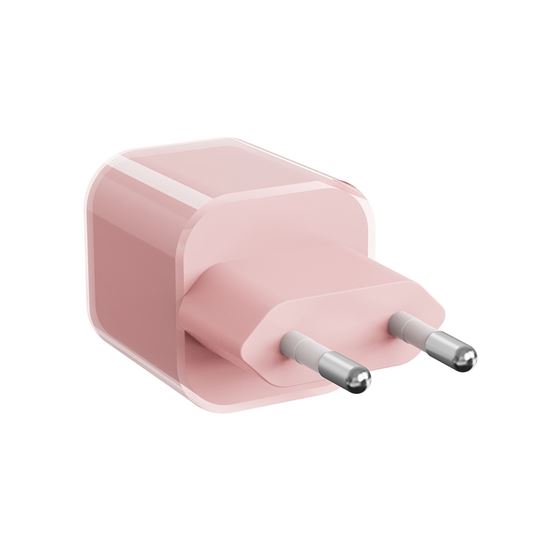 Solight 33W GaN fast charge USB-C adaptér, ružový