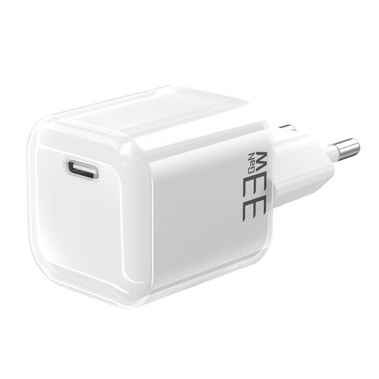 Solight 33W GaN fast charge USB-C adaptér, biely