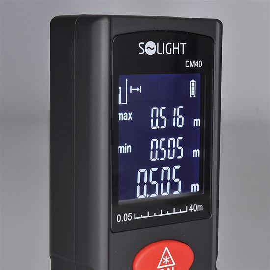 Solight laserový merač vzdálenosti, 0,05 - 40m