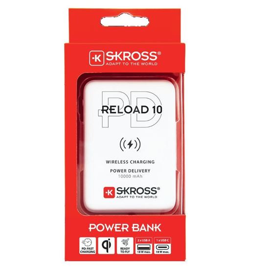 SKROSS powerbank Reload 10 Wireless Qi PD, 10 000mAh, USB A+C
