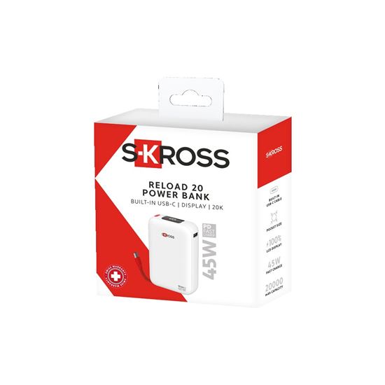 SKROSS powerbank Reload 20, 45W PD, 20 000mAh, USB A+C+C