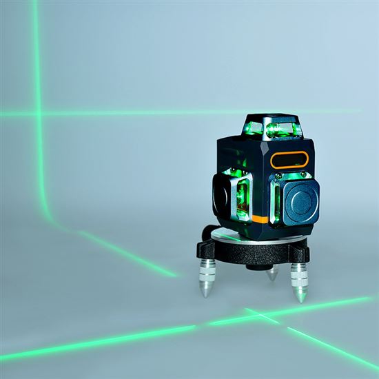 Solight laserová vodováha 12 línií, 360 °, zelený laser 