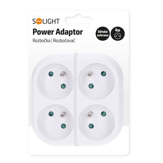 Solight rozbočovač 4 x 16A, biely
