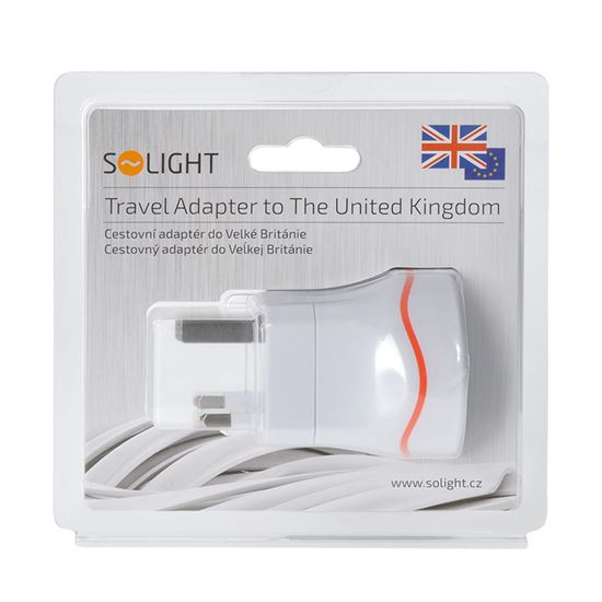 Solight cestovný adaptér pre použitie vo Velkej Británii, typ G