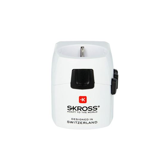 SKROSS World PRO Light cestovný adaptér, 6.3A max., uzemnený, UK+USA+Austrálie/Čína