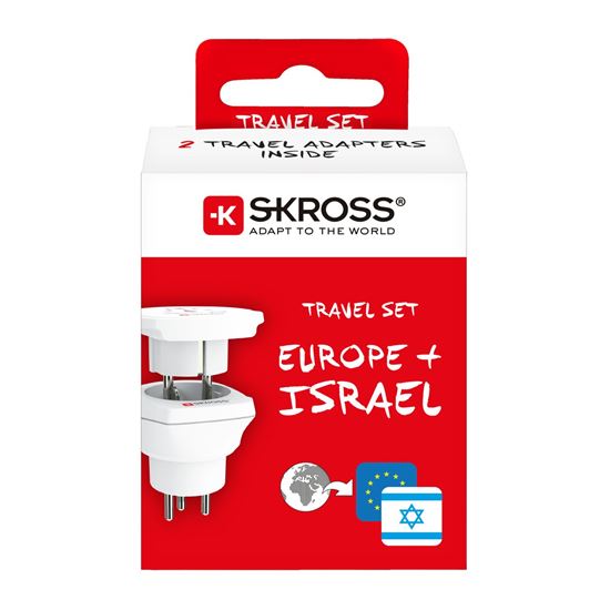 SKROSS cestovný adaptér Israel Combo pre použitie v Izraeli, typ H