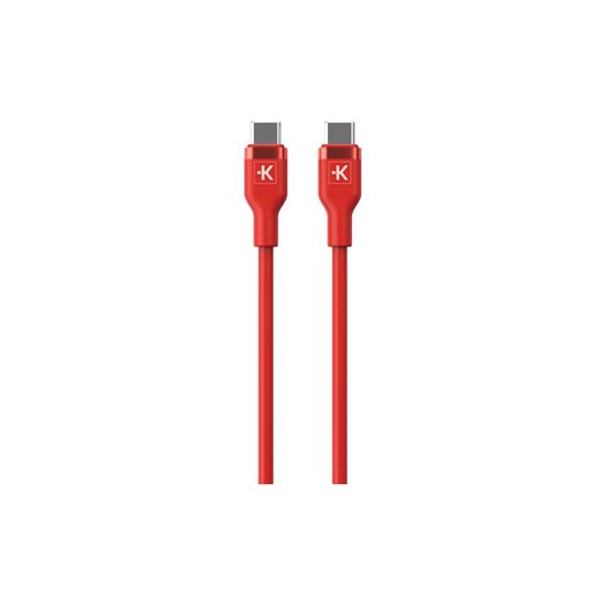 SKROSS USB C-C Daily Cable, 60W, 120cm, silikón, červený