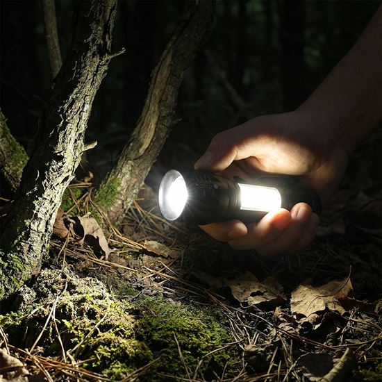 Solight LED kovové svietidlo nabíjacie, 150+60lm, Li-Ion, čierna
