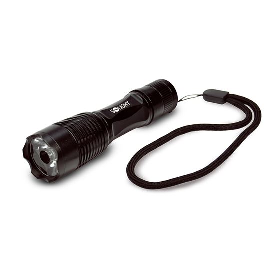 Solight kovové svietidlo malé, 1W LED, čierna, 1x AA