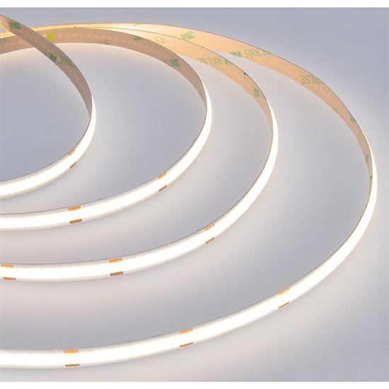 Solight LED COB opasok, 5m, 7W/m, 500lm/m, neutrálna biela, USB napájanie, vypínač, 8mm
