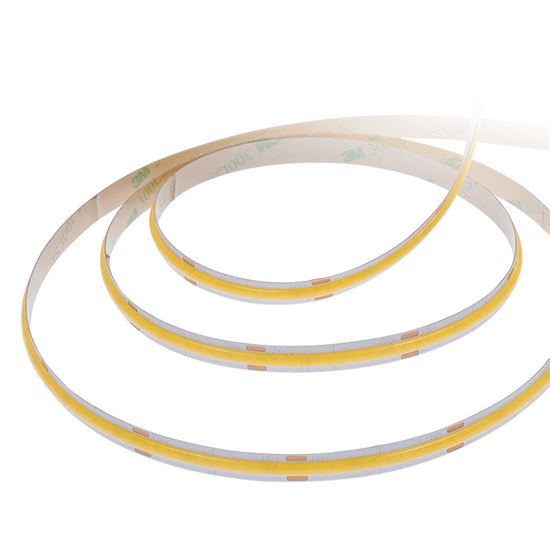 Solight LED COB opasok, 5m, 7W/m, 500lm/m, teplá biela, USB napájanie, vypínač, 8mm