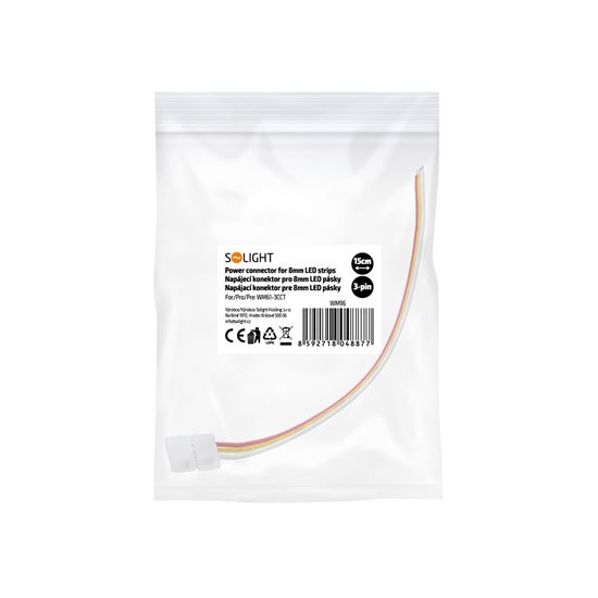 Solight napájací konektor pre 8mm LED pásky, 3pinový s 15cm vodičom