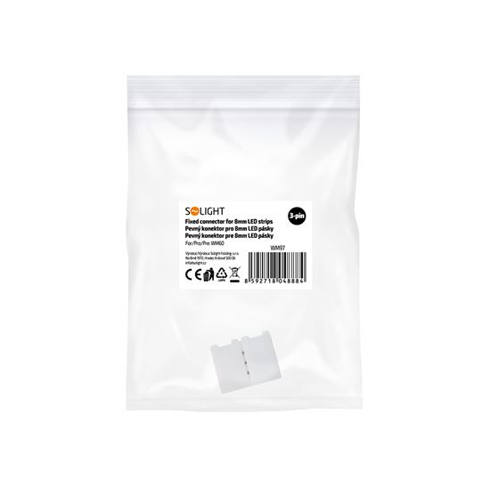 Solight krátky pevný konektor pre 8mm LED pásky, 3pinový