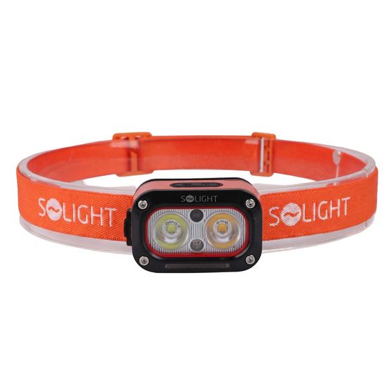 Solight LED čelová nabíjacia svietidlo, 250lm, teplé+studené svetlo, Li-Ion