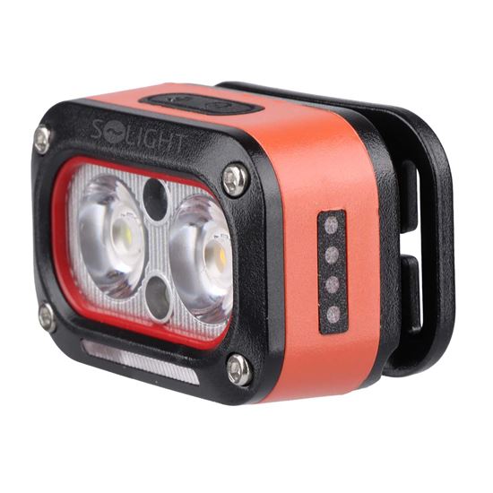 Solight LED čelová nabíjacia svietidlo, 250lm, teplé+studené svetlo, Li-Ion