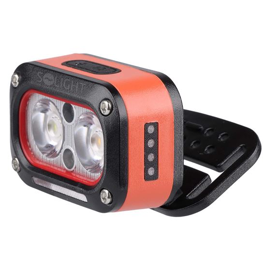 Solight LED čelová nabíjacia svietidlo, 250lm, teplé+studené svetlo, Li-Ion