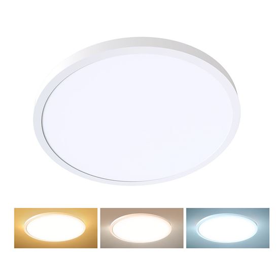 Solight LED stropné osvetlenie prisadené kulaté, 48W, 4800lm, 3CCT, UGR<19, 60cm, 3 roky záruka, biela farba