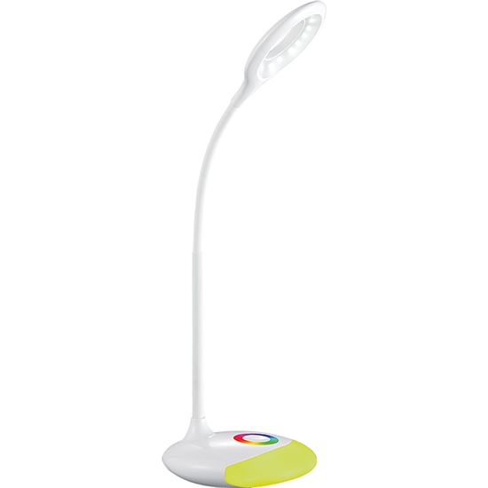 Solight LED stolná lampička nabíjacia, 5W, RGB podsvietenie, stmievateľná, USB napájanie