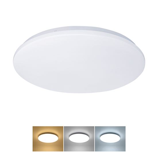 Solight LED stropné svetlo Plain, 3CCT, 24W, 1920lm, IP44, okrúhle, 38cm