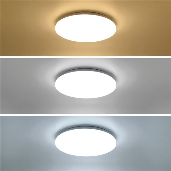 Solight LED stropné svetlo Plain, 3CCT, 24W, 1920lm, IP44, okrúhle, 38cm