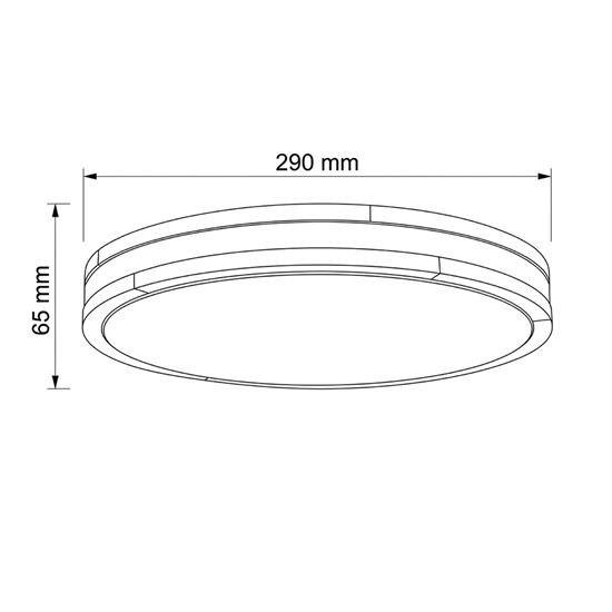 Solight LED osvetlenie Woody, 25W, 1350lm, 29cm, 3CCT